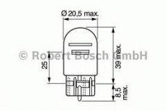 Лампа накаливания W21 для OPEL CORSA D (S07) 1.0 2010-, код двигателя A10XEP, V см3 998, кВт 48, л.с. 65, бензин, Bosch 1987302252